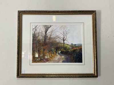 Lot 1418 - RICHARD THORN; watercolour, 'January on the...