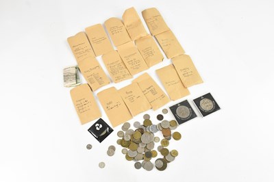 Lot 1161 - A collection of coins comprising threepences,...