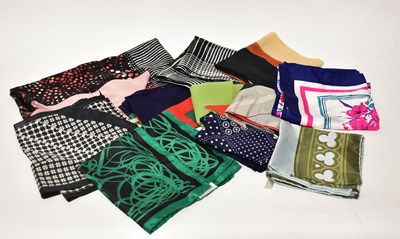 Lot 457 - Eleven vintage scarves, including a silk...