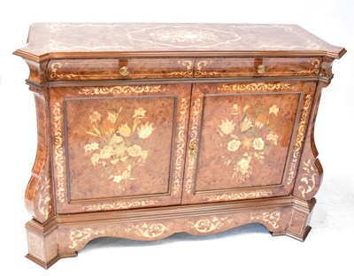 Lot 59 - A Sorrento marquetry inlaid walnut chiffonier,...
