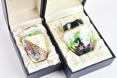 Lot 1225 - MOORCROFT; an enamel 'The Harrower' pattern...