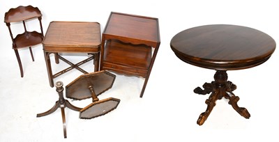Lot 1762 - Five assorted reproduction occasional/side tables