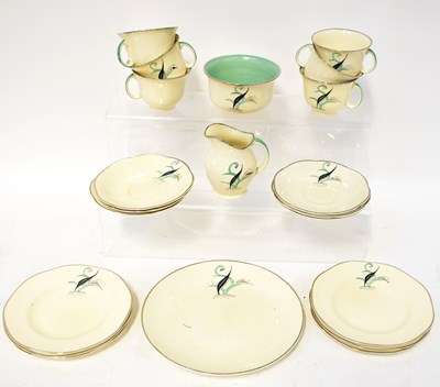 Lot 122 - A Susie Cooper Burslem 'Silver Fern' part tea...