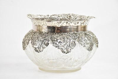 Lot 285 - An early 20th century cut glass rose bowl,...