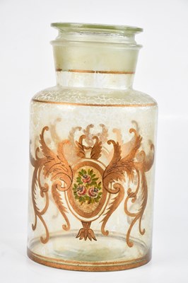 Lot 258 - A Victorian hand painted apothecary jar,...