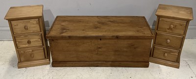 Lot 2105 - A modern pine blanket box, height 45cm, width...