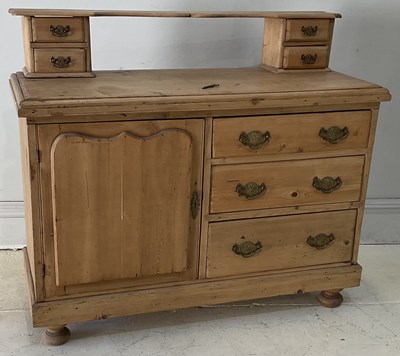 Lot 2047 - A Victorian pine chiffonier, with raised...