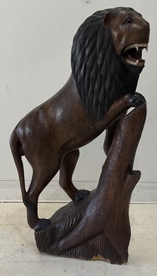 Lot 2201 - A modern carved and stained wood model of a...