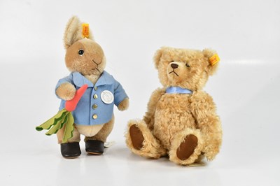 Lot 1557 - STEIFF; a soft toy Peter Rabbit celebrating...