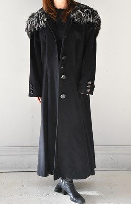Lot 373 - TANYA BATANOFF; a black wool full length...
