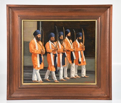 Lot 1272 - ANDREW FITZPATRICK; oil on canvas, ceremony...