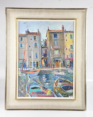 Lot 1282 - MEYER ZOLLIKON; oil on canvas, ‘Saint-Tropez’,...