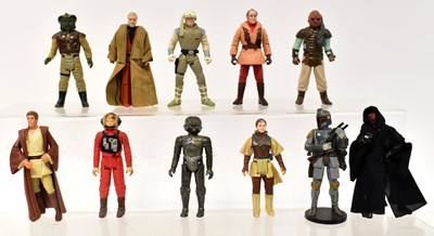 Lot 388 - STAR WARS; eleven vintage plastic action...