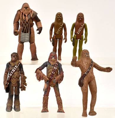 Lot 389 - STAR WARS; six vintage plastic Chewbacca...