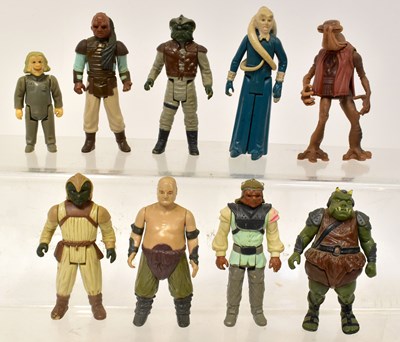 Lot 390 - STAR WARS; nine vintage plastic action figures,...