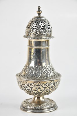Lot 331 - An Edward VII hallmarked silver sugar caster...