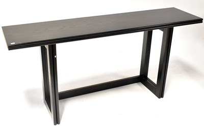 Lot 10 - HEALS; a 1980s ebonised fold-over gateleg...