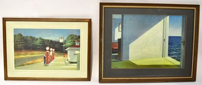 Lot 604 - AFTER EDWARD HOPPER; two prints, 'Rooms by the...