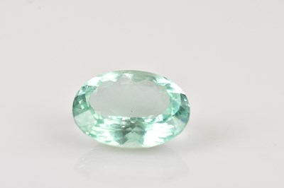 Lot 1441 - A loose oval aquamarine, approx 8.65ct. PLEASE...