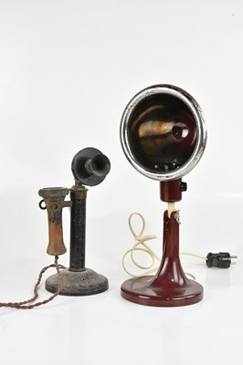 Lot 2239 - A vintage German bakelite lamp, with label to...