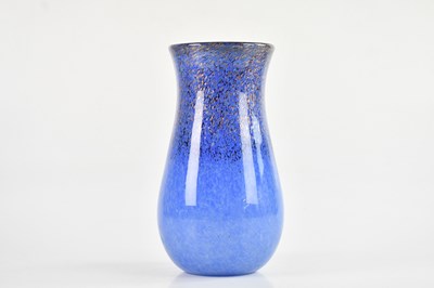 Lot 1375 - MONART; a decorative glass vase with flared...