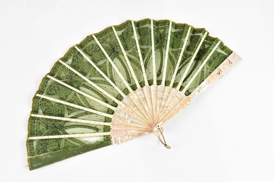 Lot 2262 - A late 19th century mother of pearl fan, width...
