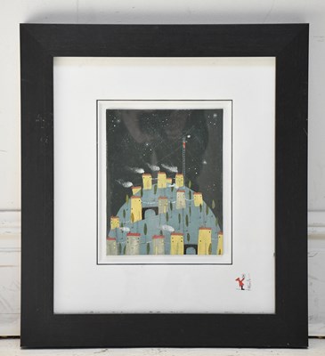 Lot 1727 - ANGELA SMYTH; gouache, stylised houses on...