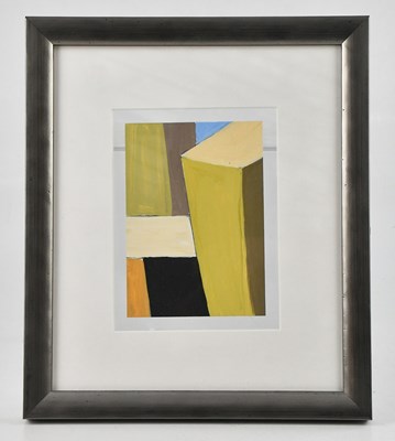 Lot 117 - NICK SMITH; oil on paper, abstract, with Royal...