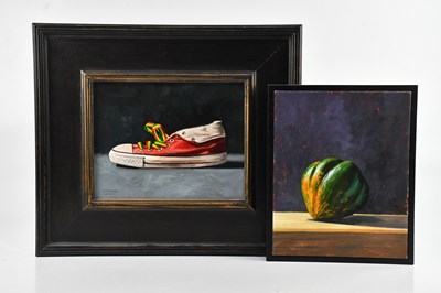 Lot 1701 - CRAIG STEPHENS; oil on panel, still life,...