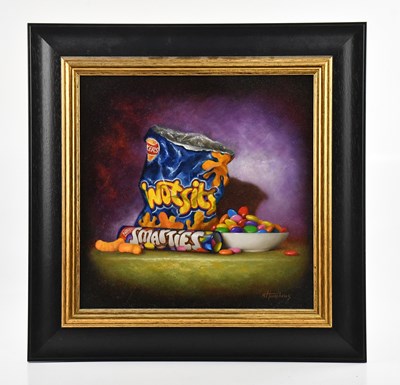 Lot 1764 - NIGEL HUMPHRIES; oil on canvas, 'Still Life,...