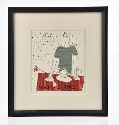 Lot 1722 - ANGELA SMYTH; watercolour and ink, 'A Devil at...