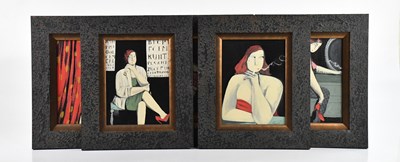 Lot 1726 - ANGELA SMYTH; five small gouaches on panel,...