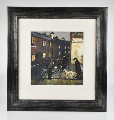 Lot 177 - MALCOLM TEASDALE (born 1944); acrylic, street...