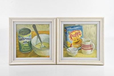 Lot 1756 - ADAM RALSTON; a pair of gouaches, still lifes,...