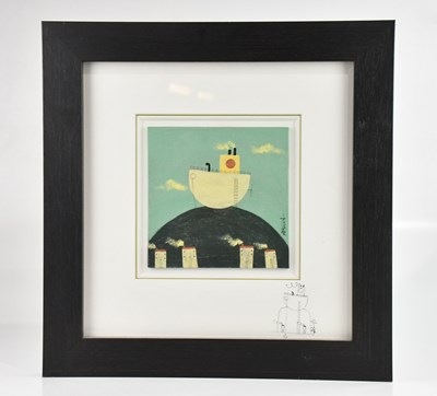 Lot 1701 - ANGELA SMYTH; acrylic, still life, boat on...