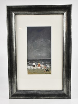 Lot 157 - MALCOLM TEASDALE (born 1944); acrylic, beach...