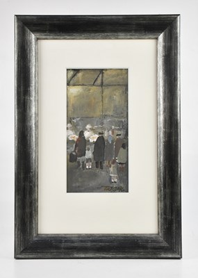 Lot 159 - MALCOLM TEASDALE (born 1944); acrylic, figures...