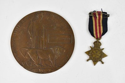 Lot 2346 - A WWI memorial plaque awarded to Albert...
