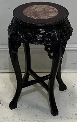 Lot 2044 - An early 20th century stained rosewood Chinese...