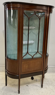 Lot 2035 - An Edwardian inlaid mahogany display cabinet...