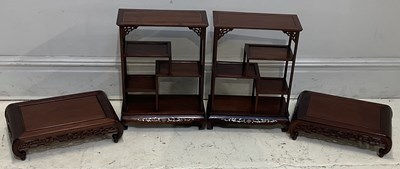 Lot 2042 - A pair of 20th century Chinese rosewood...