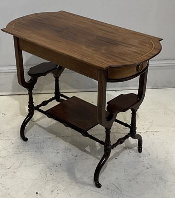Lot 2073 - An early 20th century inlaid two drawer side...