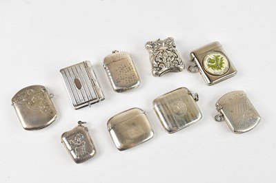 Lot 402 - Five hallmarked silver vesta cases, including...