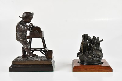 Lot 2396 - A 19th century French bronze table automation...