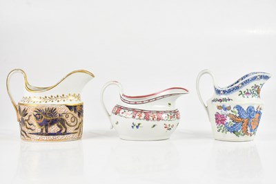 Lot 1050 - NEW HALL; three 19th century ceramic jugs...