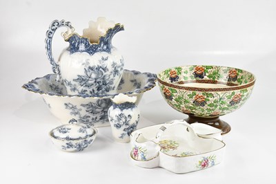 Lot 1256 - LATE MAYERS; a decorative blue and white four...