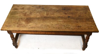 Lot 1683 - An oak refectory table