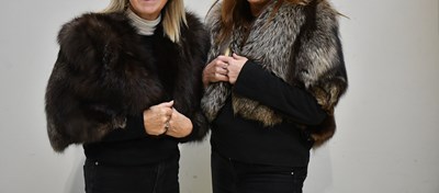 Lot 328 - H BLANKFIELD; a short lined fox fur stole,...