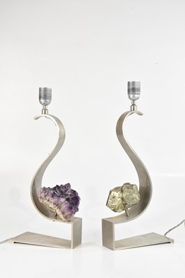 Lot 2327 - A pair of contemporary sculptural table lamps...
