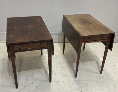 Lot 165 - Two Georgian mahogany Pembroke tables, larger...
